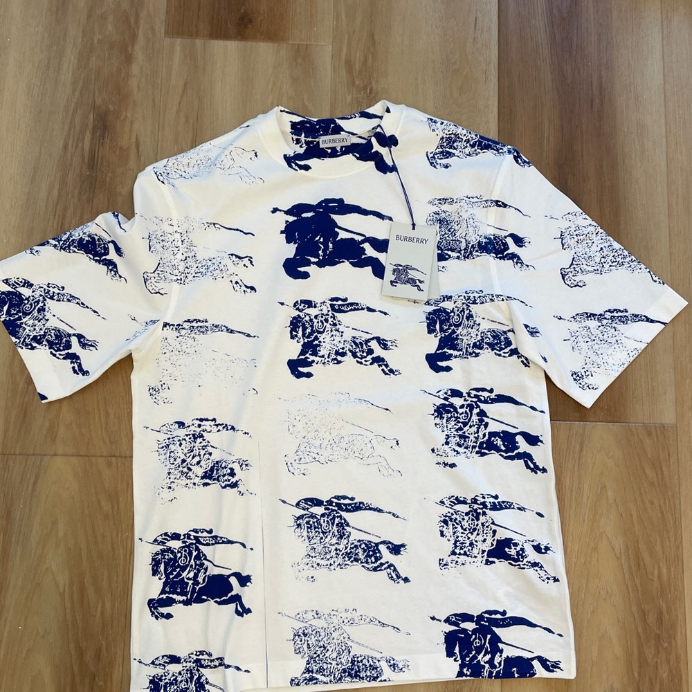 Burberry men’s oversized EKD Cotton T-shirt S - Picture 2 of 5